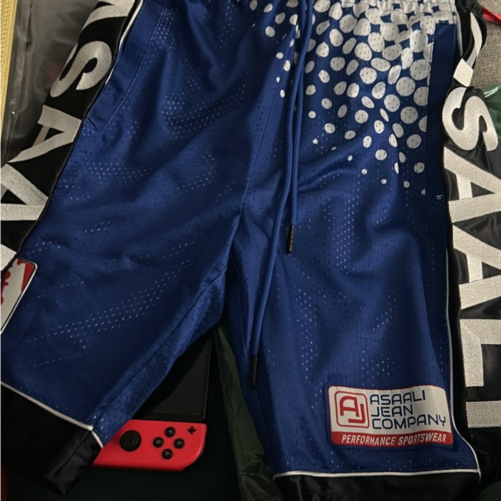 Asaali Jean Company Men's Blue Athletic Shorts